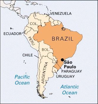 kort af san Paulo
