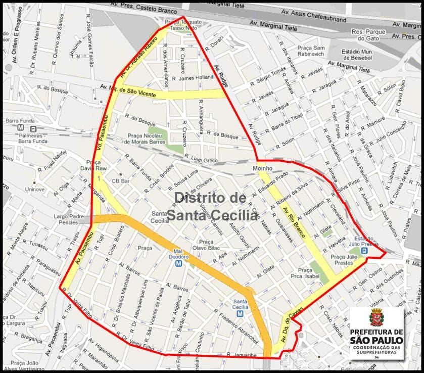 kort af santa cecilia Sao Paulo